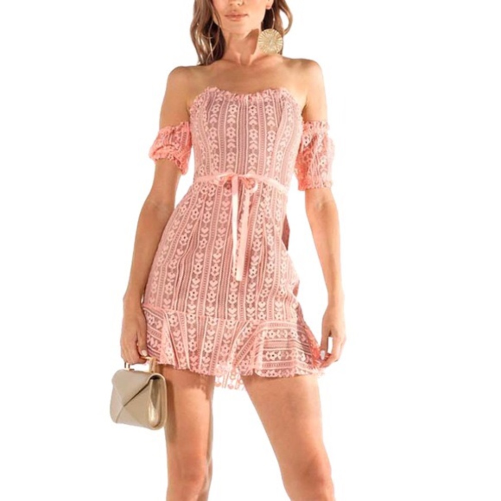 🍋For Love and Lemons Dakota Lace Mini Dress M